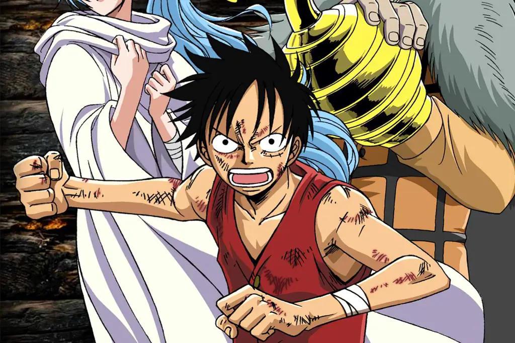 Karakter One Piece menonton anime bersama