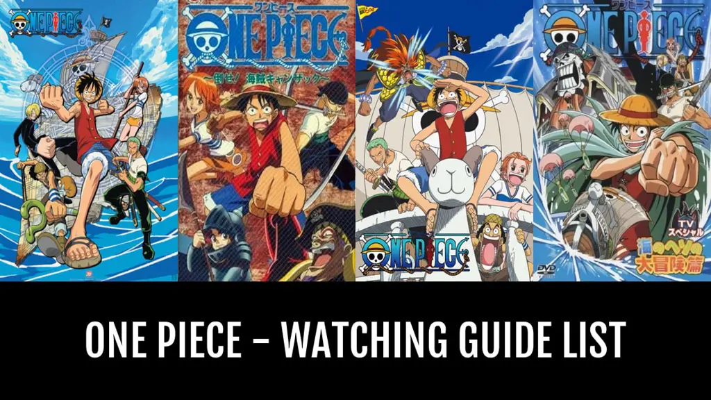 Gambar Luffy dan kru Topi Jerami menonton TV bersama, menikmati episode One Piece terbaru.