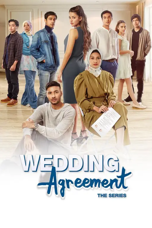 Pasangan menonton series Wedding Agreement di laptop