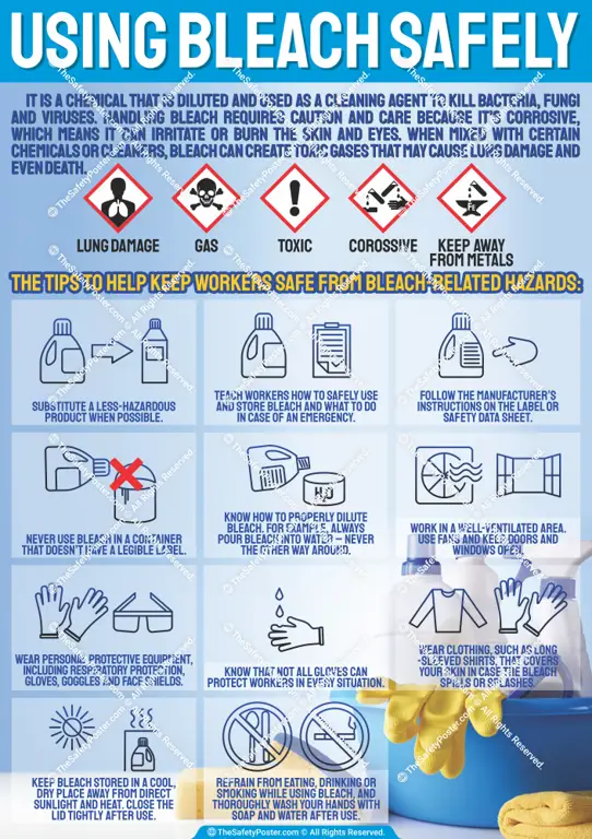 Tips keselamatan dalam penggunaan pemutih