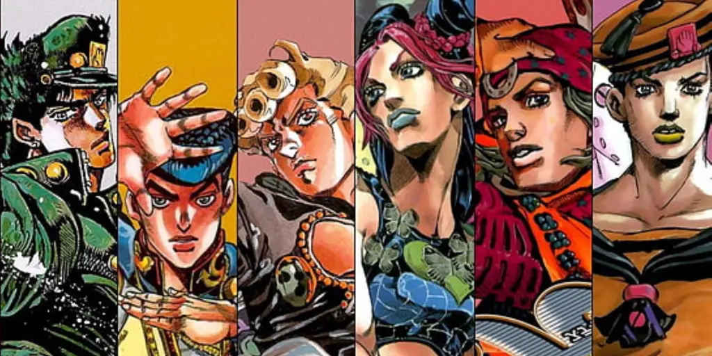 Poster promosi Jojo's Bizarre Adventure Part 3: Stardust Crusaders