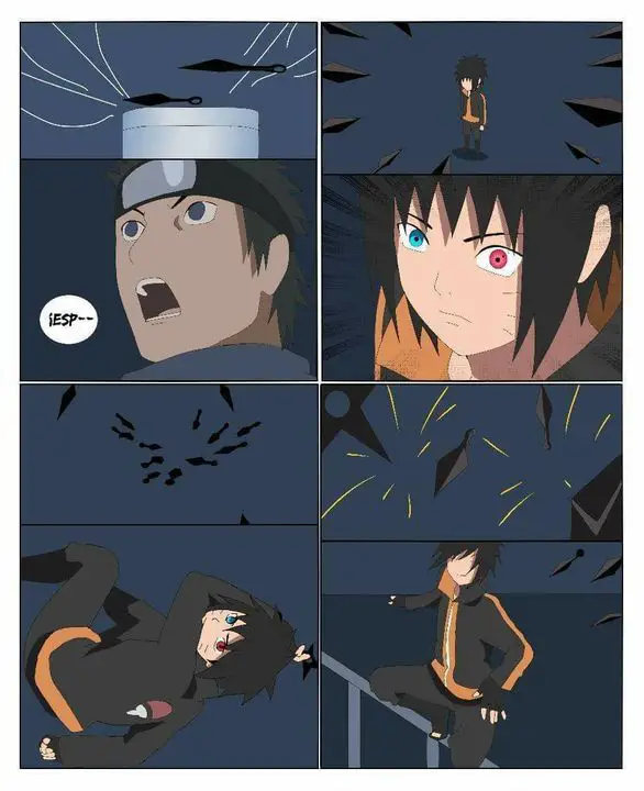 Gambaran Menma di dunia alternatif Naruto.