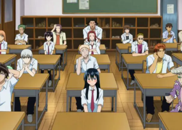 Menonton anime bersama teman. Orang-orang menonton anime bersama.