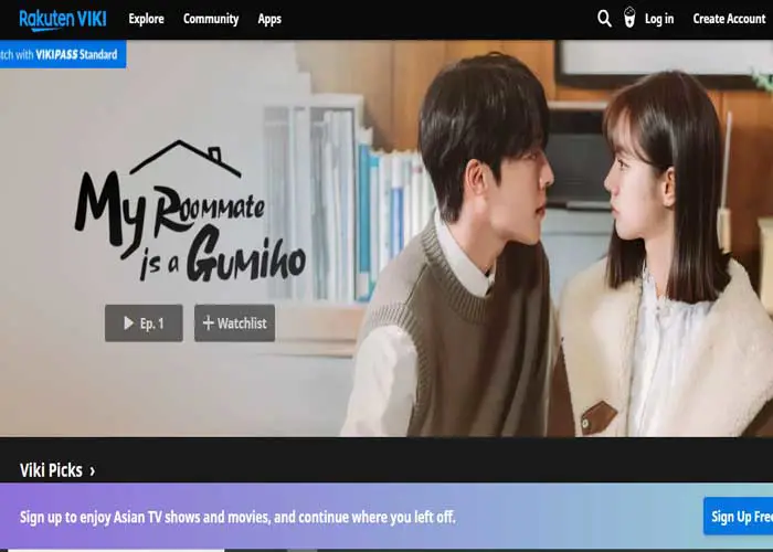 Screenshot dari situs web streaming drama Korea yang legal