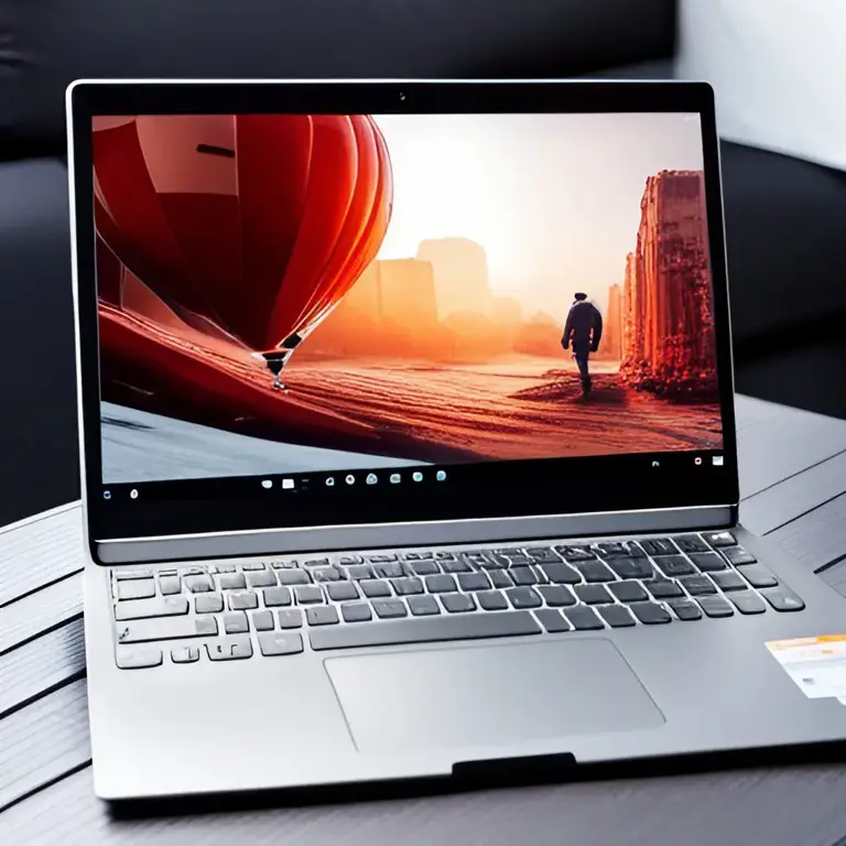 Gambar laptop yang menonton film secara online