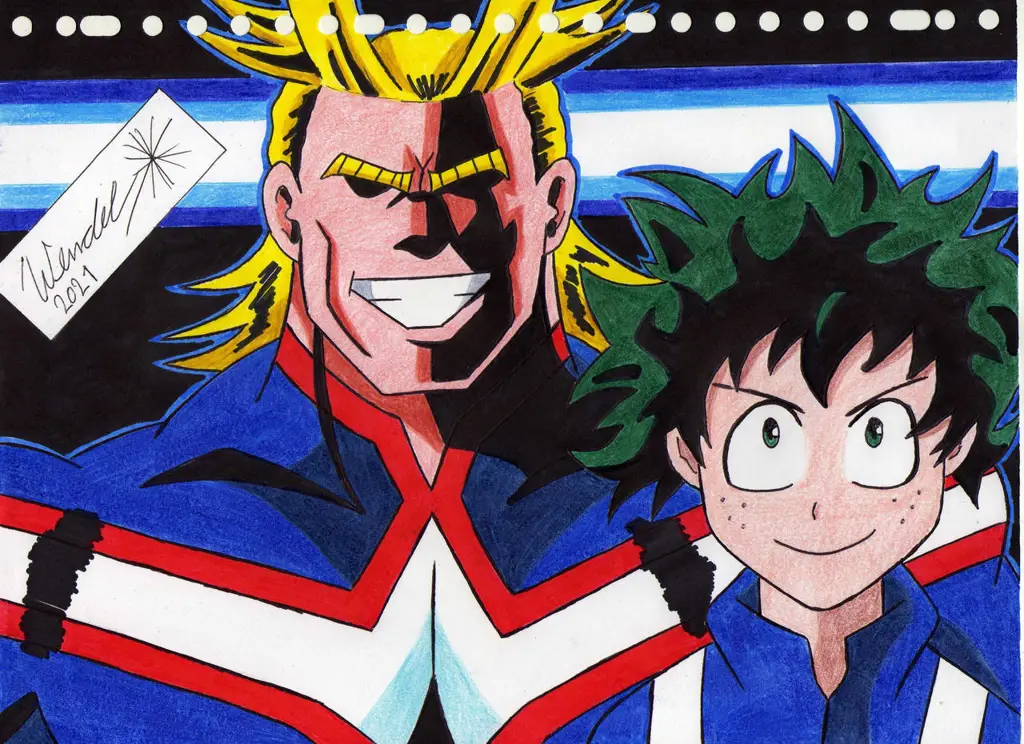 All Might dan Deku bersama-sama