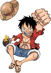 Gambar karakter One Piece merayakan sesuatu