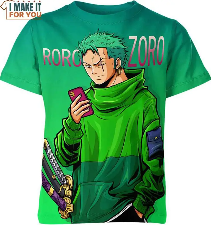 Aneka merchandise One Piece, termasuk jam tangan Zoro