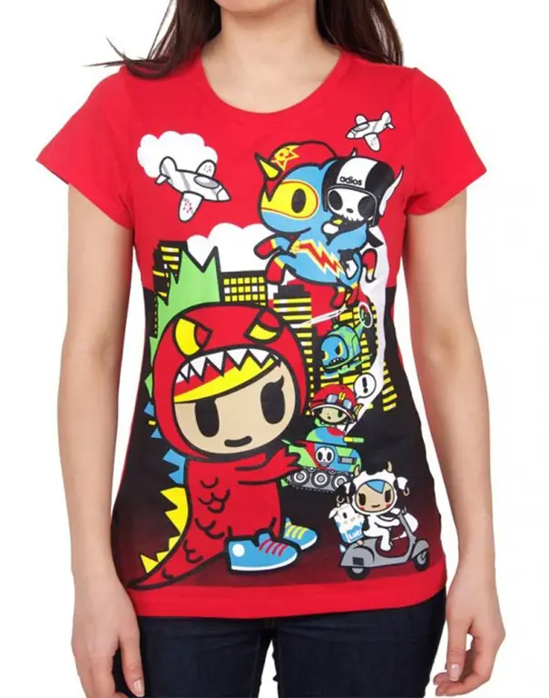 Gambar merchandise Tokidoki dengan gaya manga