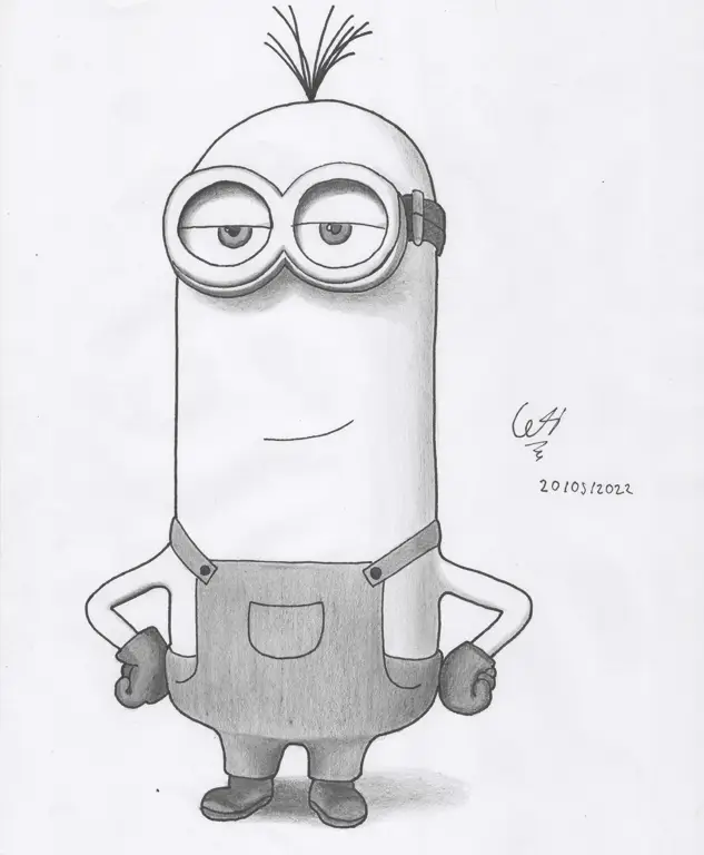 Gambar Minion dengan gaya Anime