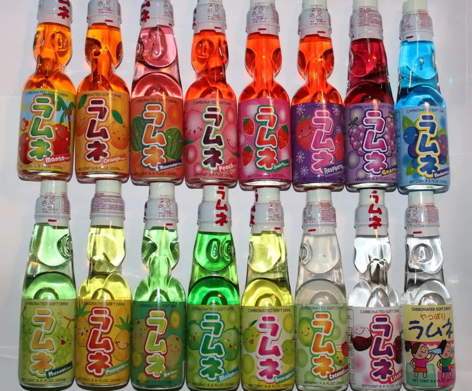 Botol dan gelas Ramune