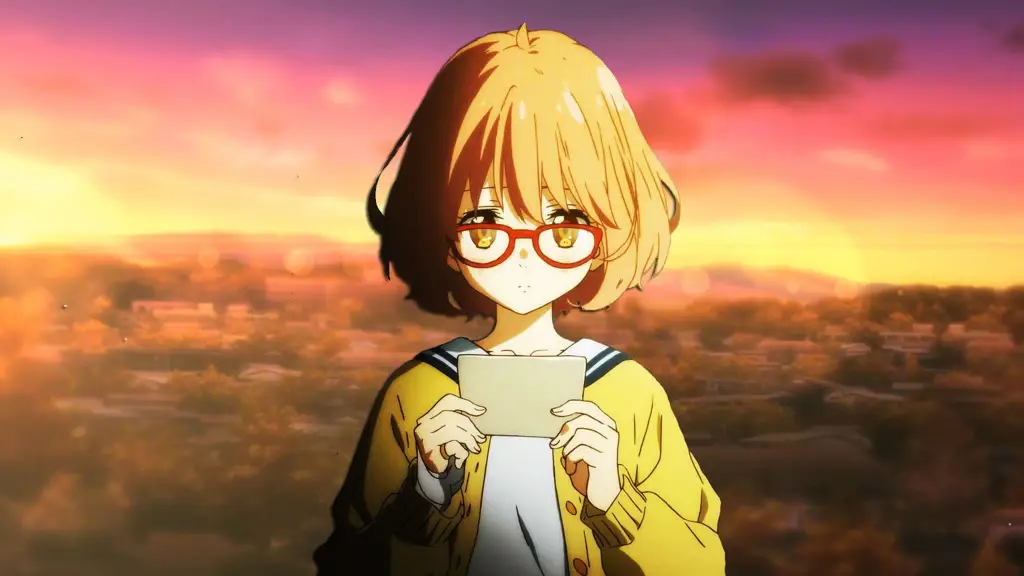 Gambar Mirai Kuriyama dari anime Kyokai no Kanata