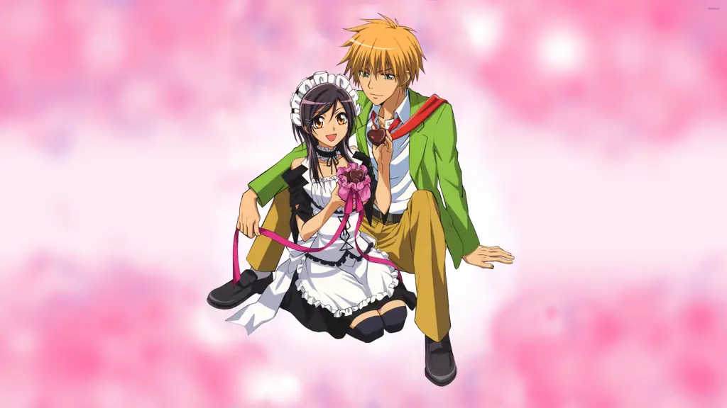 Gambar Misaki Ayuzawa dan Usui Takumi dari anime Maid Sama!