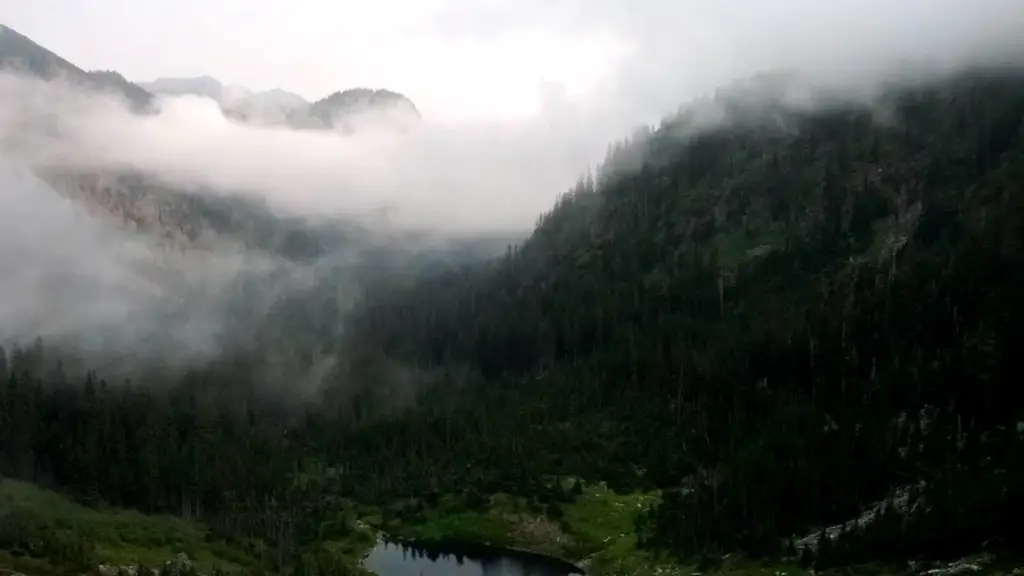 Kabut misterius menyelimuti puncak gunung