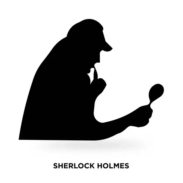 Siluet Sherlock Holmes yang misterius