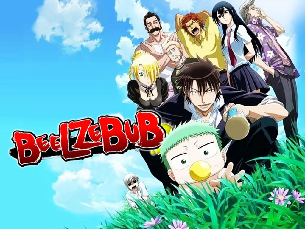 Adegan anime Beelzebub yang menampilkan angka 229