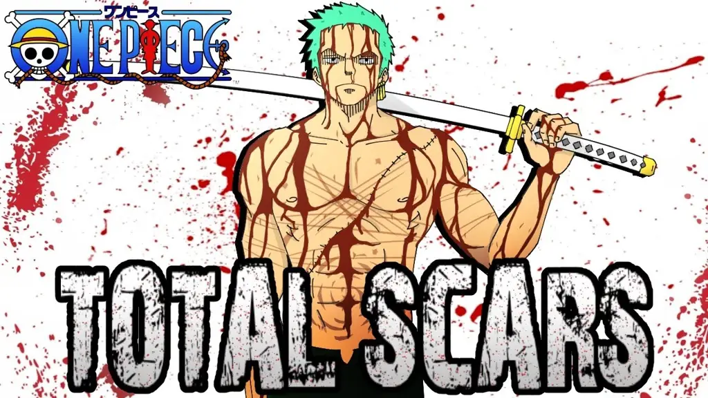 Gambar Zoro dengan bekas luka di matanya