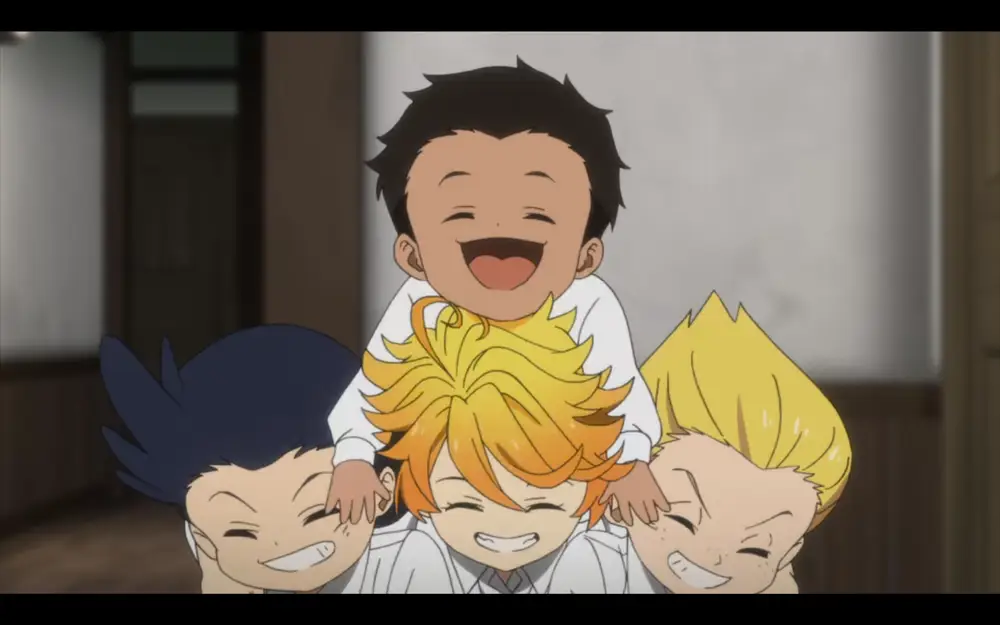 Adegan anime The Promised Neverland yang menegangkan