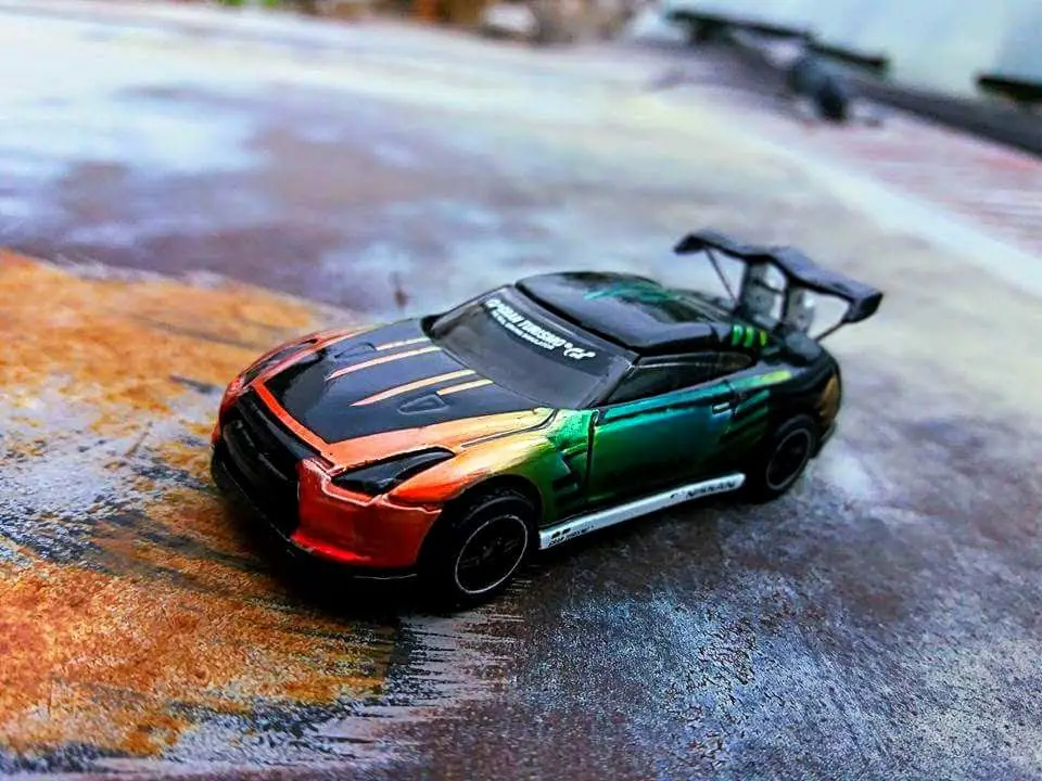 Ilustrasi mobil Hot Wheels bergaya manga