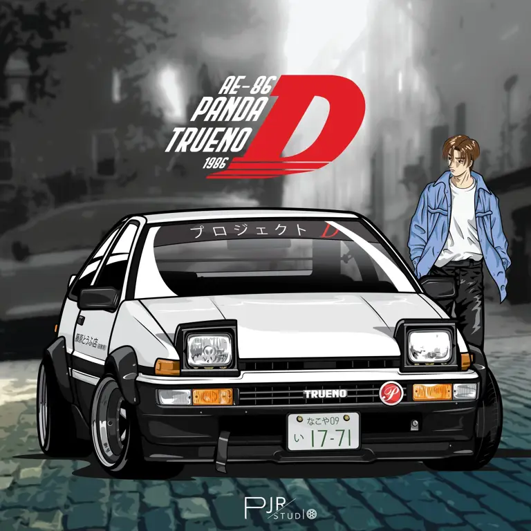 Gambar mobil AE86 milik Takumi Fujiwara