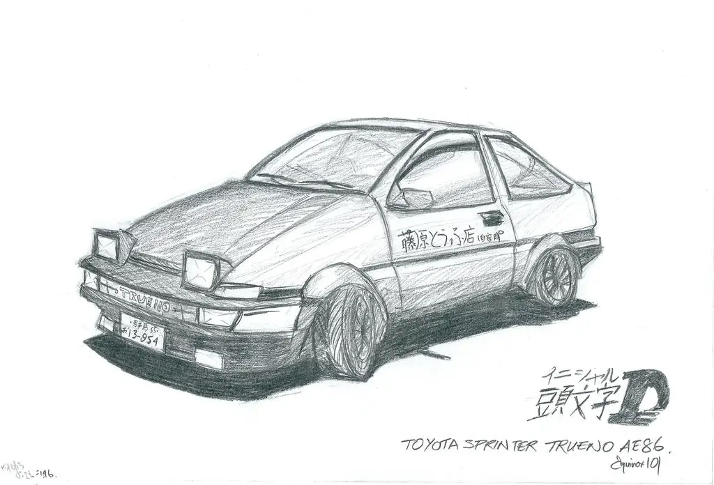 Ilustrasi AE86 Initial D