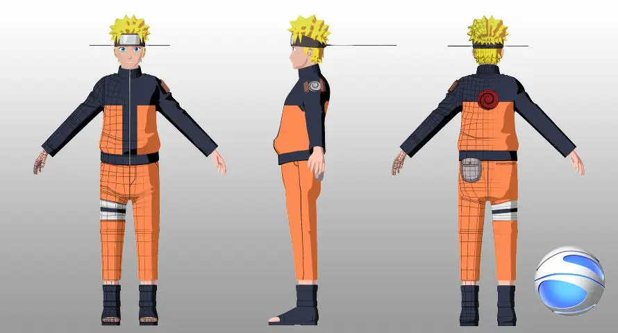 Gambar 3 dimensi Naruto dengan detail yang luar biasa