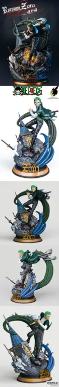 Model 3D Zoro dari One Piece