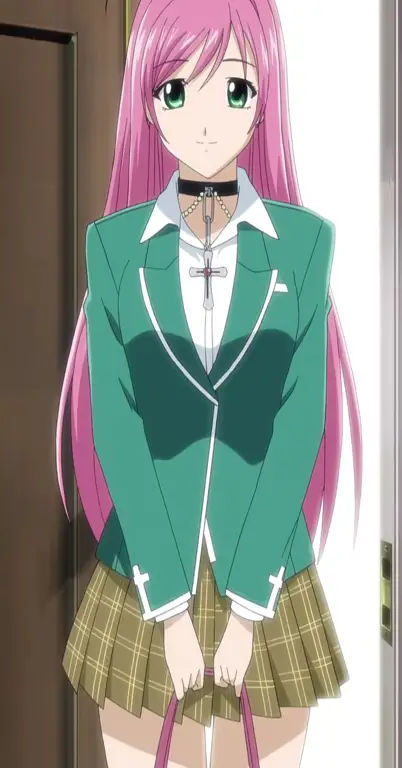 Gambar Moka Akashiya dari anime Rosario Vampire