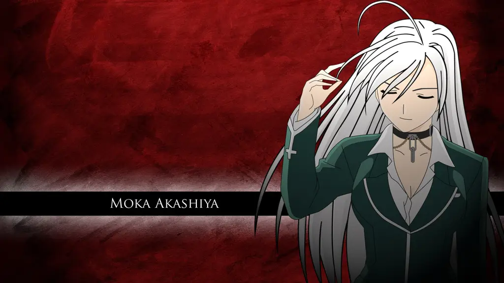 Gambar Moka Akashiya dari anime Rosario Vampire