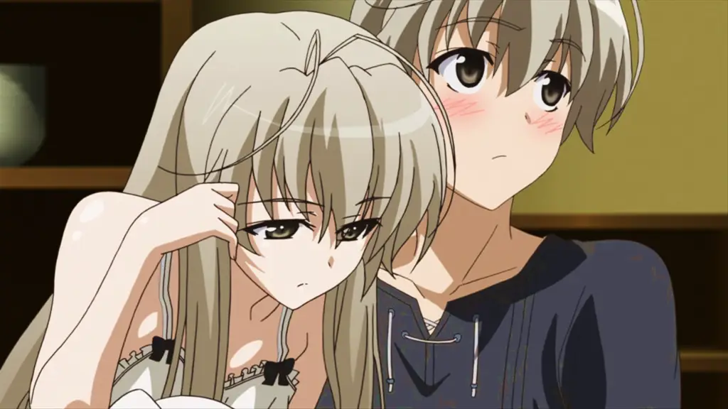 Gambar adegan emosional dari Yosuga no Sora