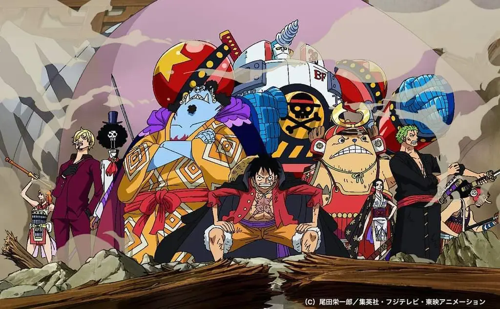 Screenshot adegan menegangkan dari One Piece Episode 1000