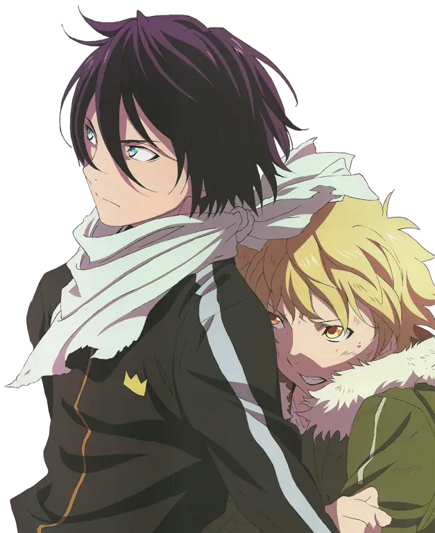 Yato dan Yukine dalam episode 14 Noragami Aragoto