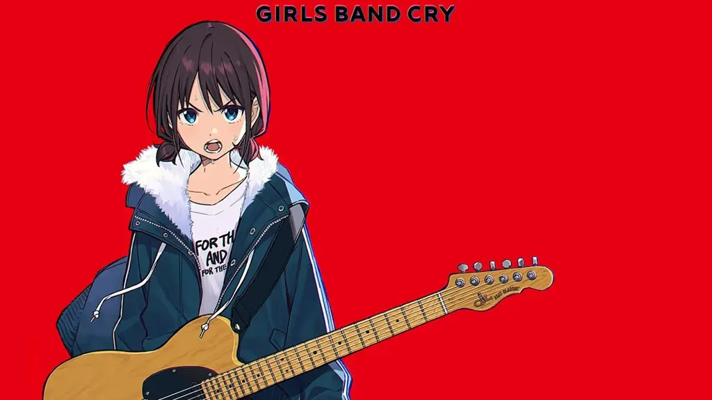 Adegan para anggota band Girls Band Cry yang sedang menangis