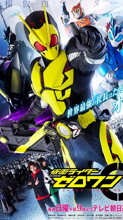 Gambar Kamen Rider Zi-O sedang henshin