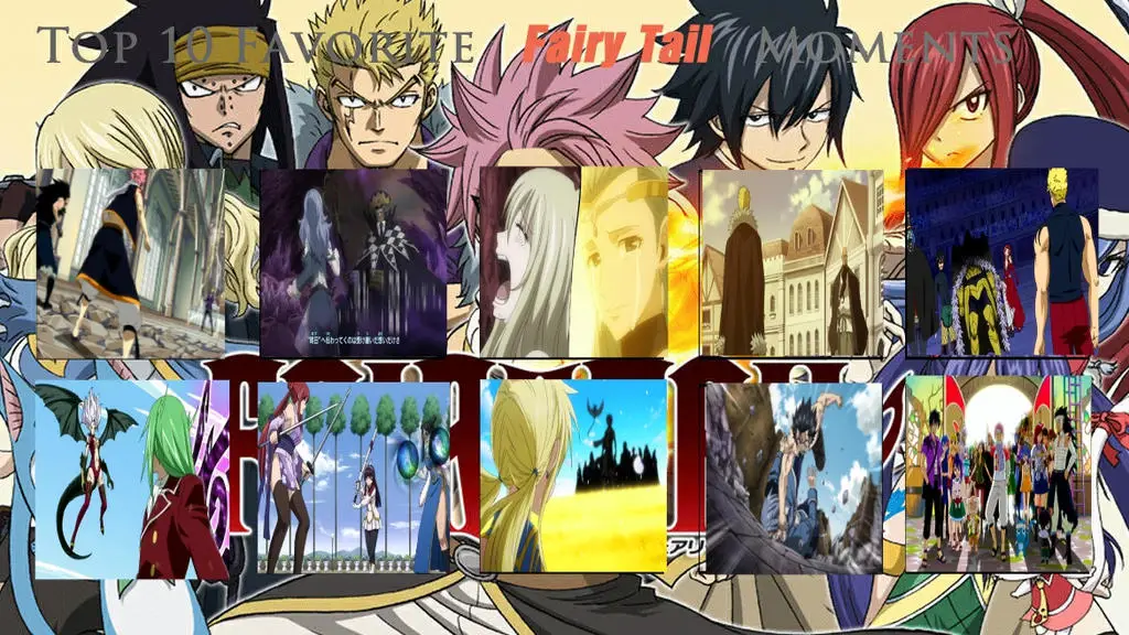 Gambar momen-momen ikonik dari Fairy Tail