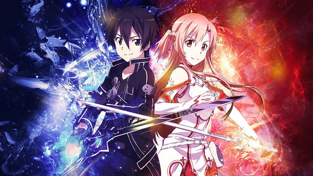 Kirito dan Asuna dalam Sword Art Online