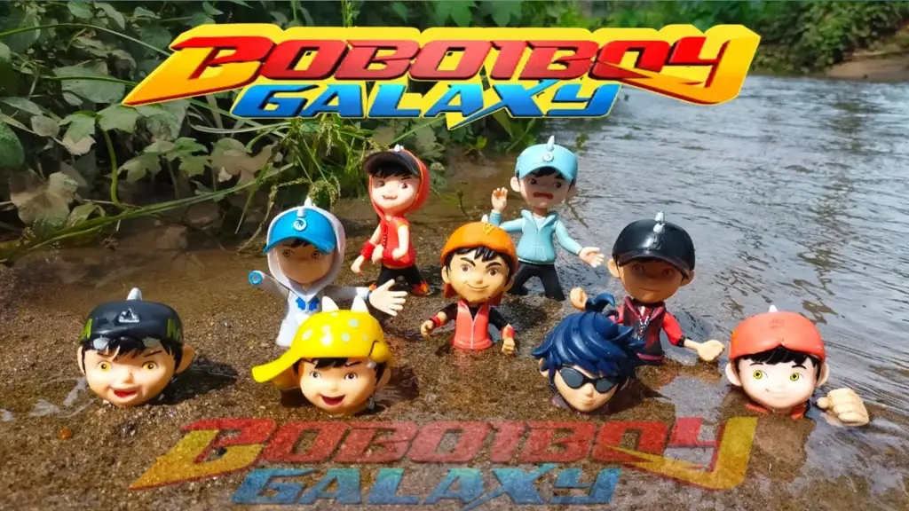 Boboiboy dan teman-temannya sedang merayakan kemenangan