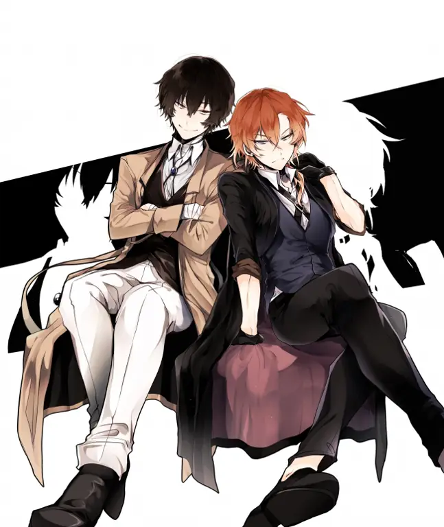 Gambar Dazai dan Chuuya bersama