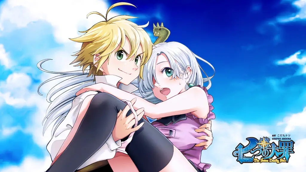 Gambar Elizabeth Meliodas dan Meliodas bersama