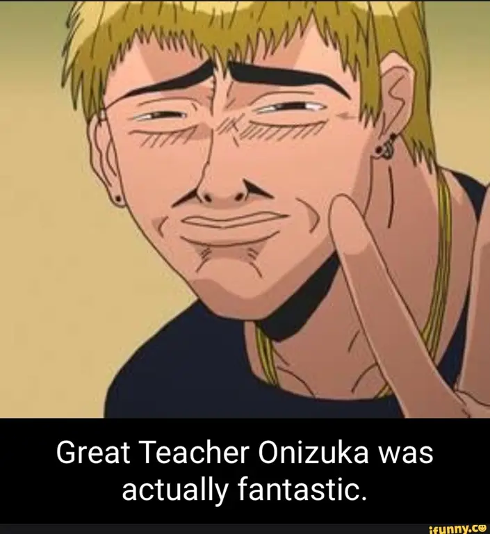 Onizuka bersama murid-muridnya