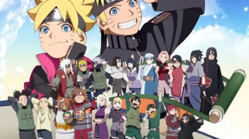 Para karakter Naruto menonton film bersama-sama