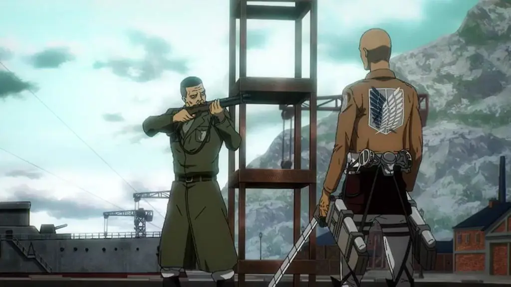 Gambar adegan menegangkan dari Attack on Titan season 4 episode 14