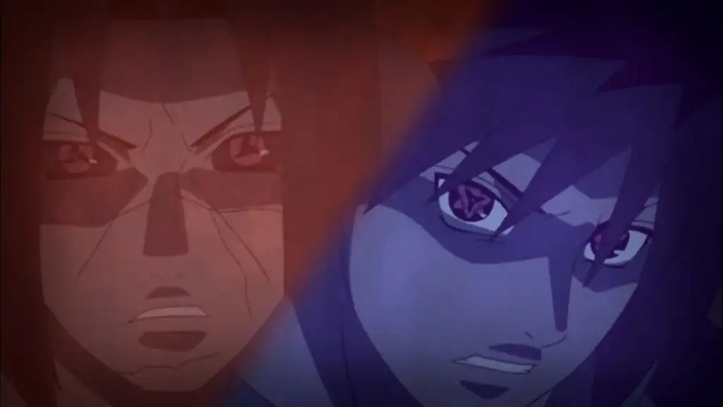 Momen klimaks pertarungan Itachi, Sasuke dan Kabuto Itachi dan Sasuke melawan Kabuto dalam pertarungan sengit