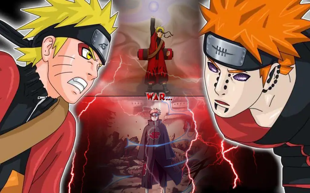 Naruto dan Pain dalam pertarungan pamungkas