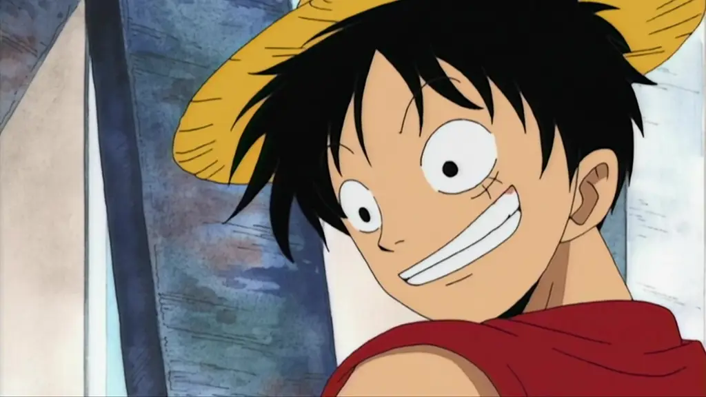 Screenshot dari One Piece episode 29 yang menampilkan Luffy dan kru Topi Jerami