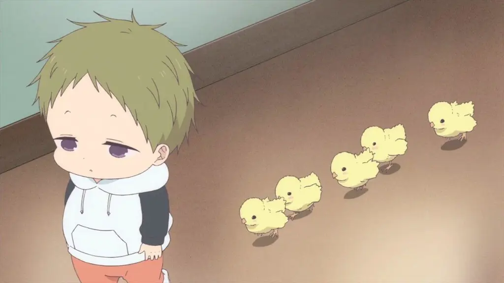 Adegan anime Gakuen Babysitters yang lucu dan menggemaskan.