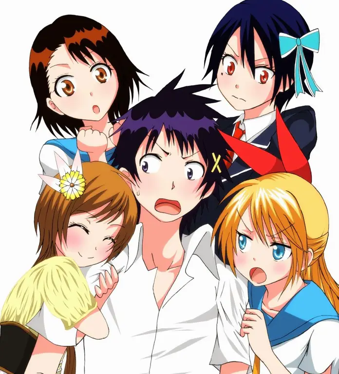 Adegan komedi romantis dari anime Nisekoi