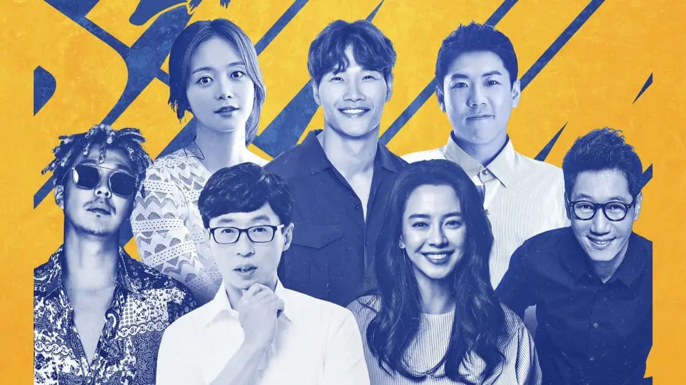 Para anggota Running Man dalam sebuah adegan lucu