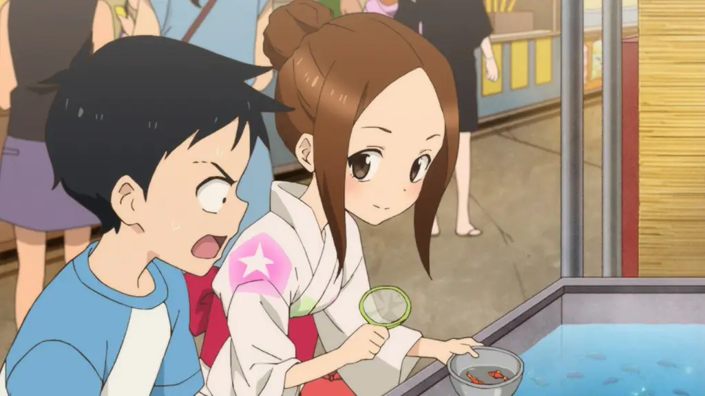 Adegan anime Takagi-san yang lucu dan menggemaskan