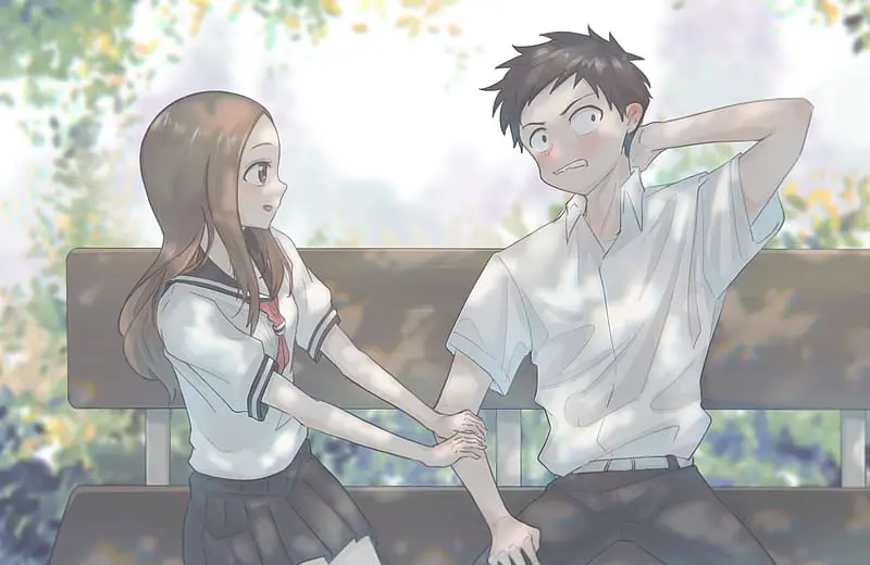 Gambar Takagi-san dan Nishikata sedang bersama